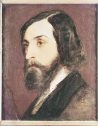 Porträt von Alfred de Musset (1810-57)